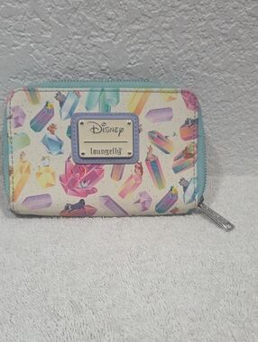 Disney Loungefly Crystal Gem Zip Wallet - Pastel Multicolor